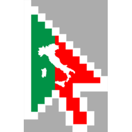 curseur flèche italienne - 10x6.3cm - Sticker/autocollant