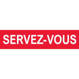Servez-vous - 20x5cm - Sticker/autocollant