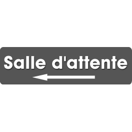 Salle d'attente direction gauche F (28x8cm) - Sticker/autocollant