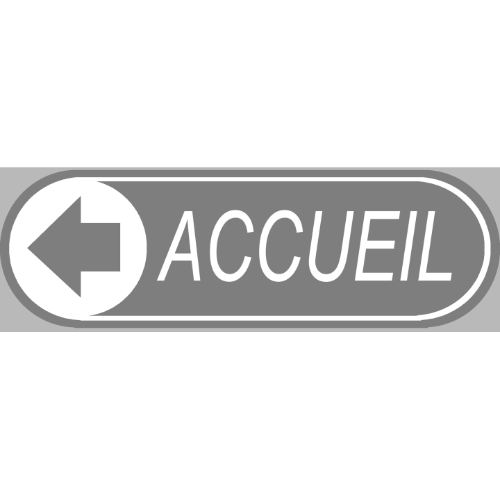 Accueil gris directionnel gauche (29x9cm) - Sticker/autocollant