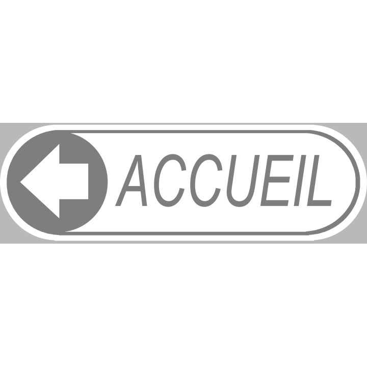 Accueil blanc directionnel gauche (29x9cm) - Sticker/autocollant