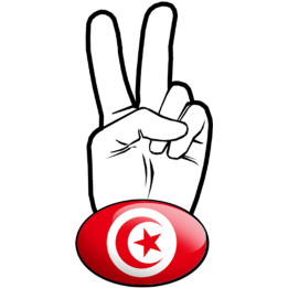 salut de motard tunisien (10x4,8cm) - Sticker/autocollant