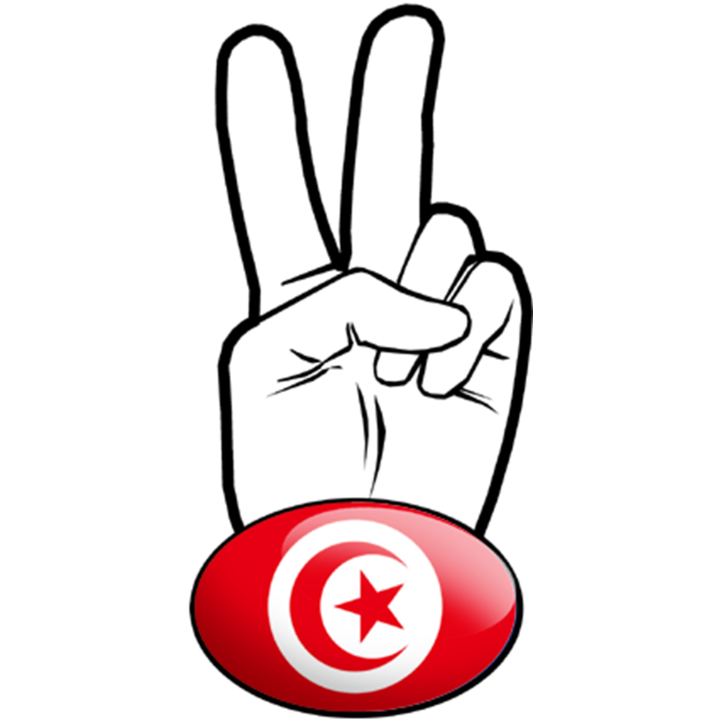 salut de motard tunisien (10x4,8cm) - Sticker/autocollant