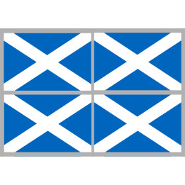 Drapeau Ecosse - 4 stickers - 9.5 x 6.3 cm - Sticker/autocollant