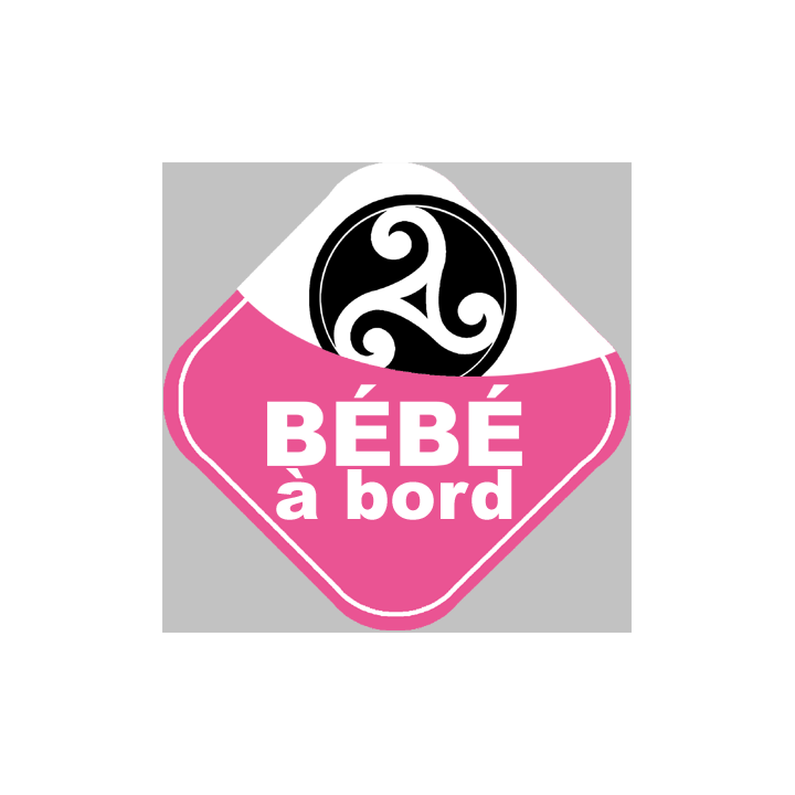 bébé à bord bretonne triskel