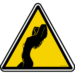 Panneau de danger sexy 1