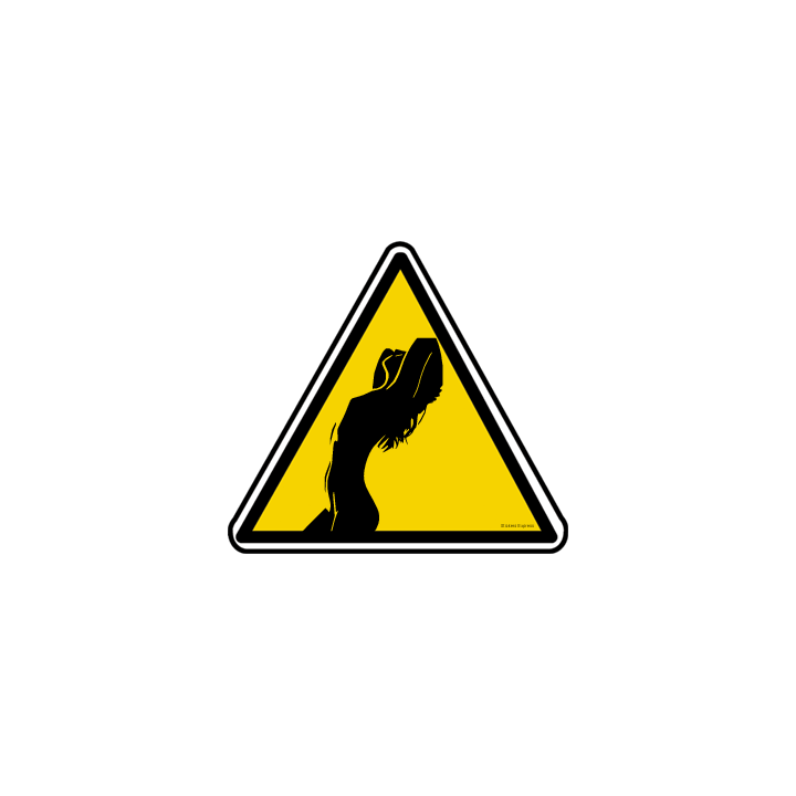 Panneau de danger sexy 1