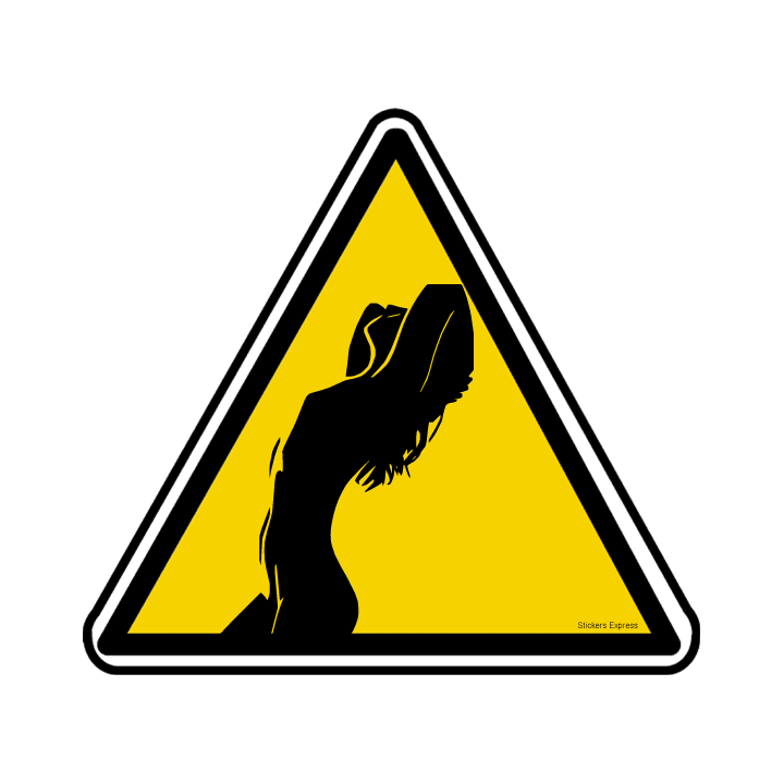 silhouette pin-up 1 (20x18.2cm) - Sticker/autocollant