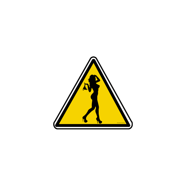 silhouette pin-up 4 (20x18.2cm) - Sticker/autocollant