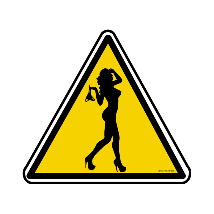 silhouette pin-up 4 (20x18.2cm) - Sticker/autocollant