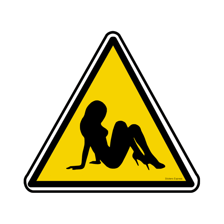 silhouette pin-up 5 (20x18.2cm) - Sticker/autocollant