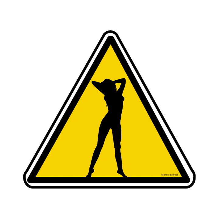 silhouette pin-up 6 (20x18.2cm) - Sticker/autocollant