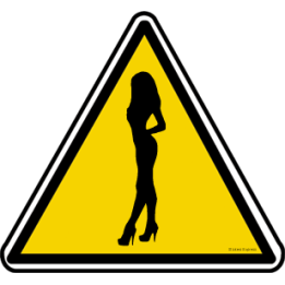 silhouette pin-up 7 (20x18.2cm) - Sticker/autocollant