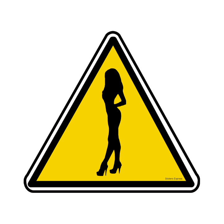 silhouette pin-up 7 (20x18.2cm) - Sticker/autocollant