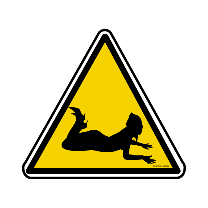 silhouette pin-up 9 (20x18.2cm) - Sticker/autocollant