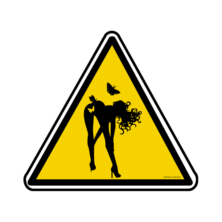 silhouette pin-up 10 (20x18.2cm) - Sticker/autocollant