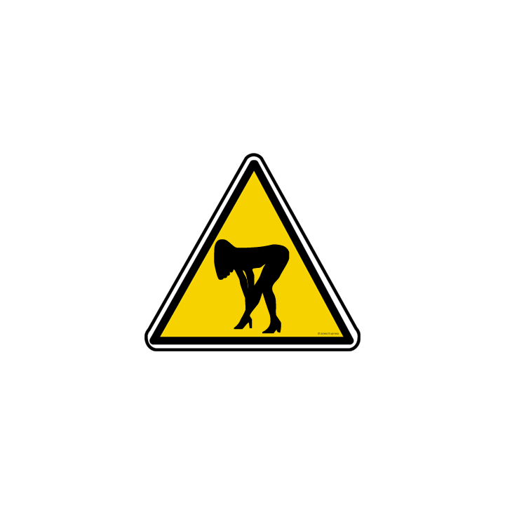 silhouette pin-up 11 (20x18.2cm) - Sticker/autocollant