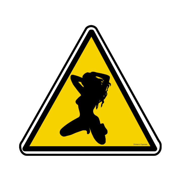 silhouette pin-up 17 (20x18.2cm) - Sticker/autocollant