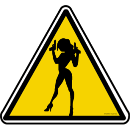 silhouette pin-up 19 (20x18.2cm) - Sticker/autocollant