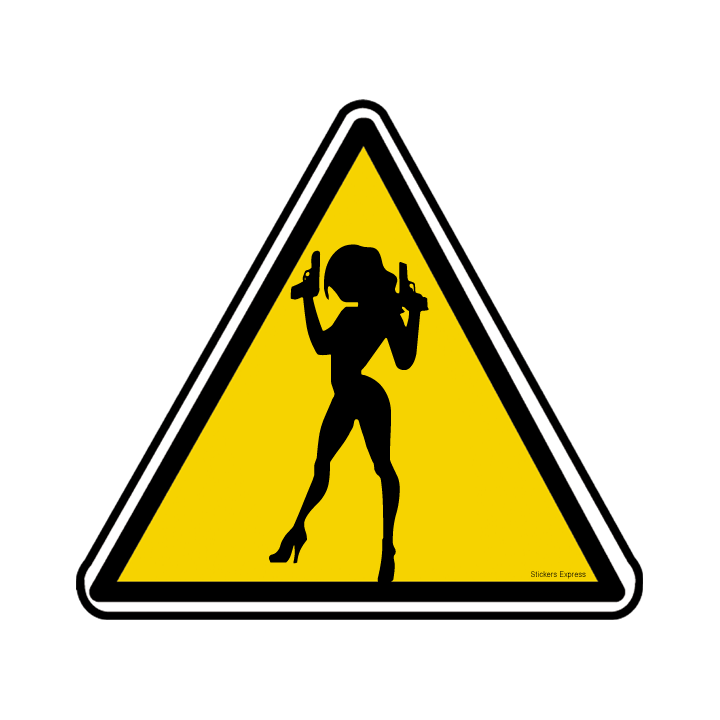 silhouette pin-up 19 (20x18.2cm) - Sticker/autocollant