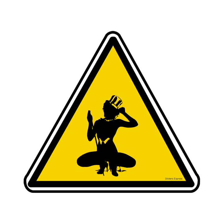 silhouette pin-up 21 (20x18.2cm) - Sticker/autocollant