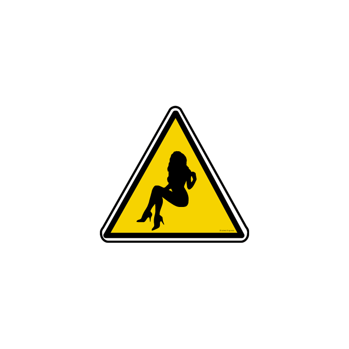 silhouette pin-up 22 (20x18.2cm) - Sticker/autocollant