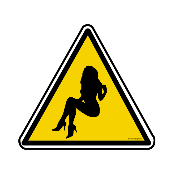 silhouette pin-up 22 (20x18.2cm) - Sticker/autocollant