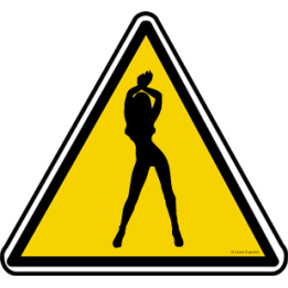 silhouette pin-up 23 (20x18.2cm) - Sticker/autocollant