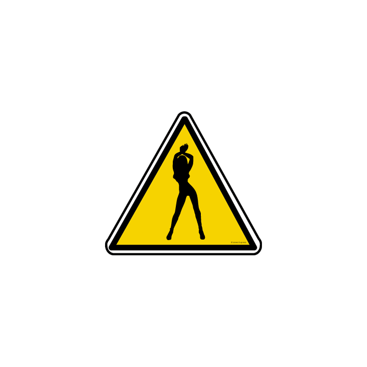 silhouette pin-up 23 (20x18.2cm) - Sticker/autocollant