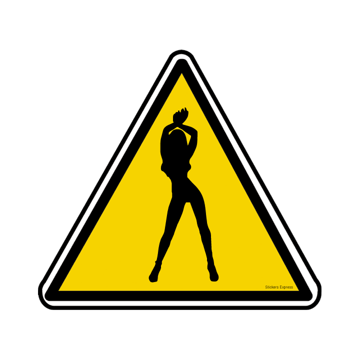 silhouette pin-up 23 (20x18.2cm) - Sticker/autocollant