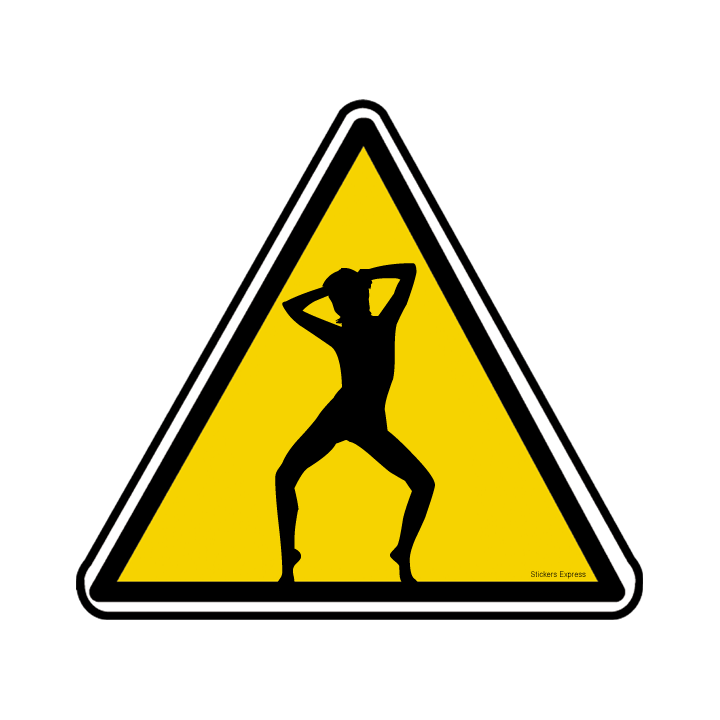 silhouette pin-up 24 (20x18.2cm) - Sticker/autocollant