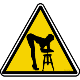 silhouette pin-up 25 (20x18.2cm) - Sticker/autocollant