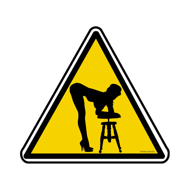 silhouette pin-up 25 (20x18.2cm) - Sticker/autocollant