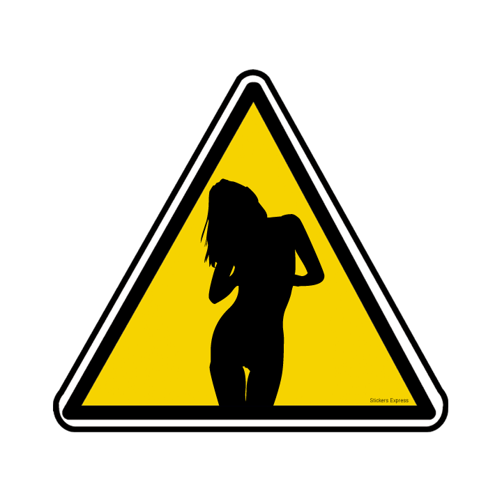 silhouette pin-up 26 (20x18.2cm) - Sticker/autocollant