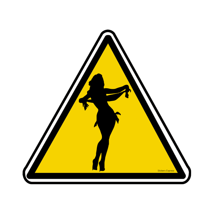 silhouette pin-up 27 (5x4.5cm) - Sticker/autocollant