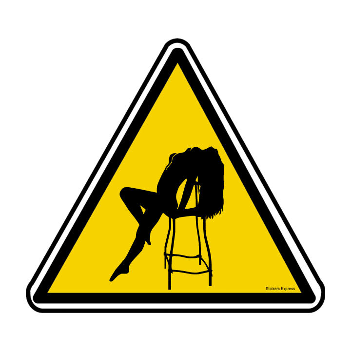 silhouette pin-up 30 (5x4.5cm) - Sticker/autocollant