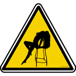 silhouette pin-up 30 (5x4.5cm) - Sticker/autocollant