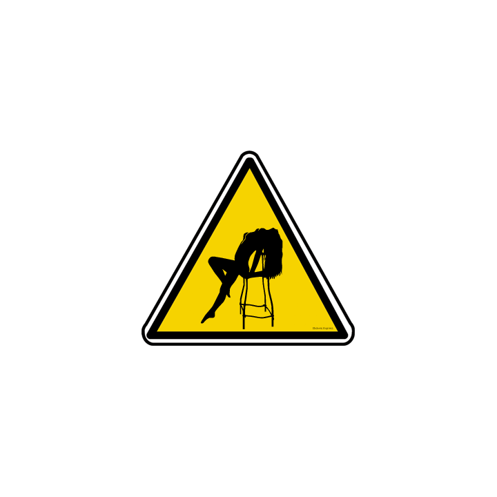 silhouette pin-up 30 (5x4.5cm) - Sticker/autocollant