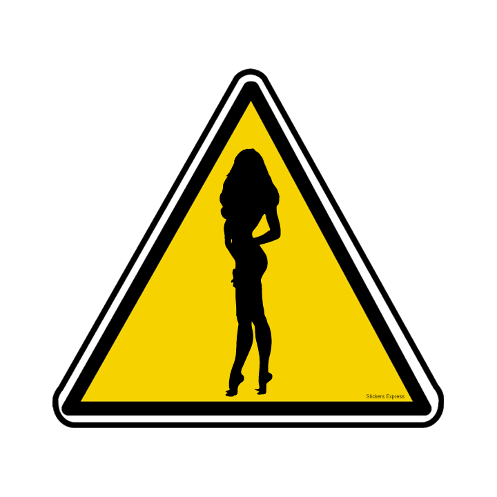 silhouette pin-up 31 (20x18.2cm) - Sticker/autocollant