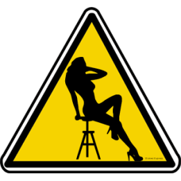 silhouette pin-up 32 (5x4.5cm) - Sticker/autocollant