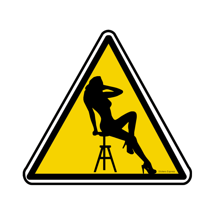 silhouette pin-up 32 (5x4.5cm) - Sticker/autocollant