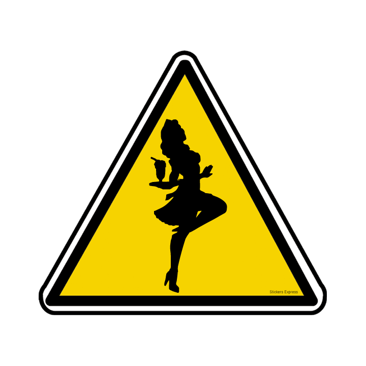 silhouette pin-up 33 (20x18.2cm) - Sticker/autocollant