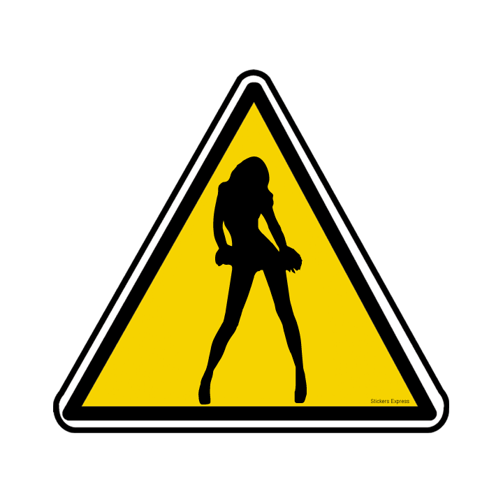 silhouette pin-up 35 (5x4.5cm) - Sticker/autocollant