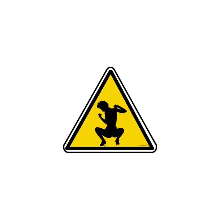 silhouette pin-up 36 (20x18.2cm) - Sticker/autocollant