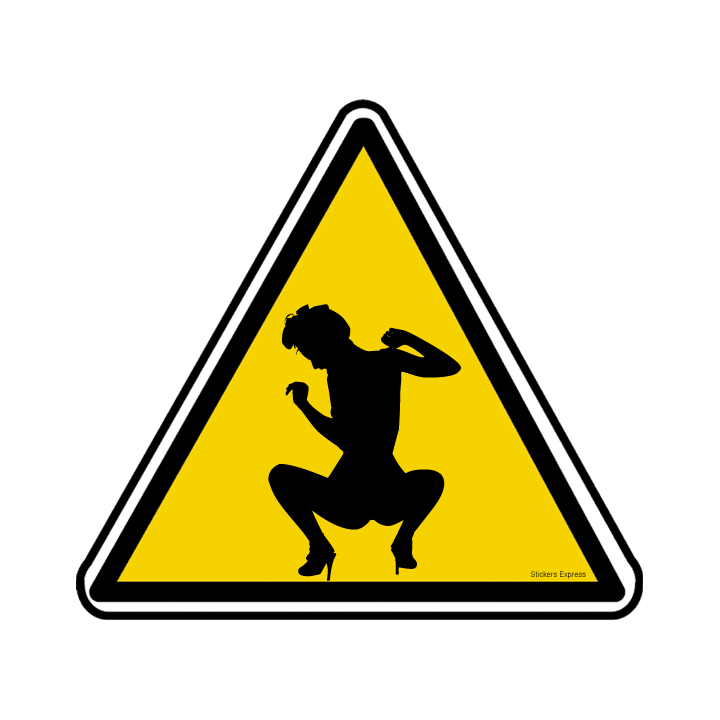 silhouette pin-up 36 (20x18.2cm) - Sticker/autocollant