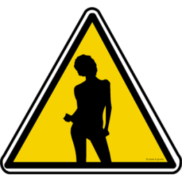 silhouette pin-up 37 (5x4.5cm) - Sticker/autocollant