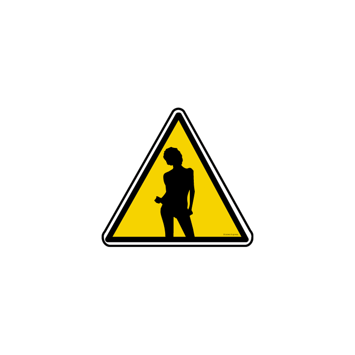 silhouette pin-up 37 (5x4.5cm) - Sticker/autocollant