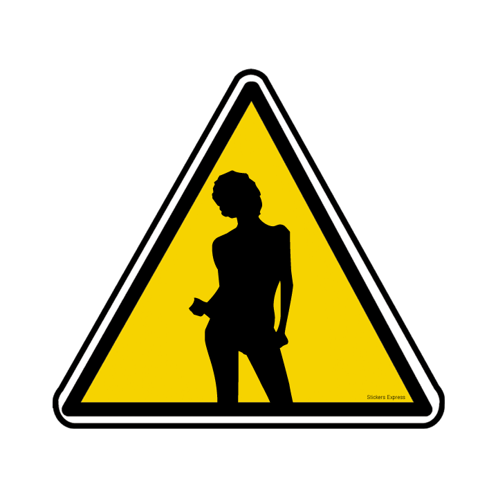 silhouette pin-up 37 (5x4.5cm) - Sticker/autocollant