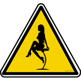 silhouette pin-up 38 (20x18.2cm) - Sticker/autocollant