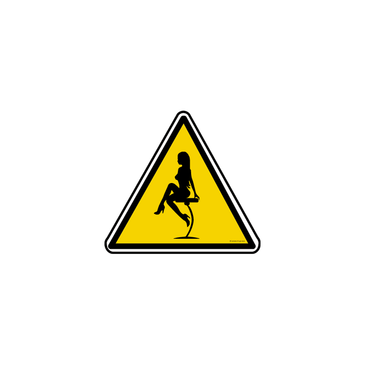 silhouette pin-up 38 (20x18.2cm) - Sticker/autocollant